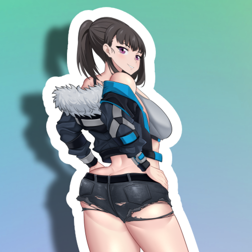 Maki Oze Back View Full Body Kiss-Cut Vinyl Decal