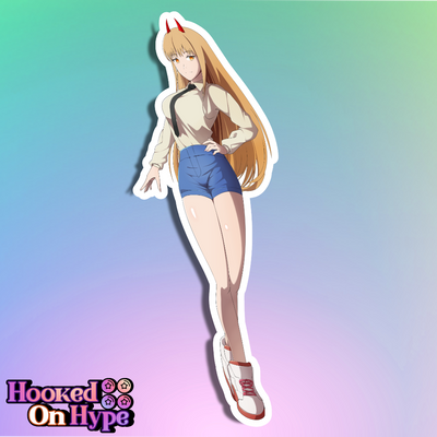 Makima + Power Fusion Full Body Kiss-Cut Vinyl Decal