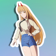 Makima + Power Fusion Full Body Kiss-Cut Vinyl Decal