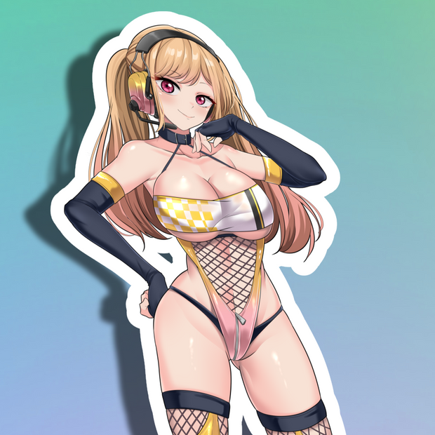 Marin Race Queen Full Body Kiss-Cut Vinyl Decal