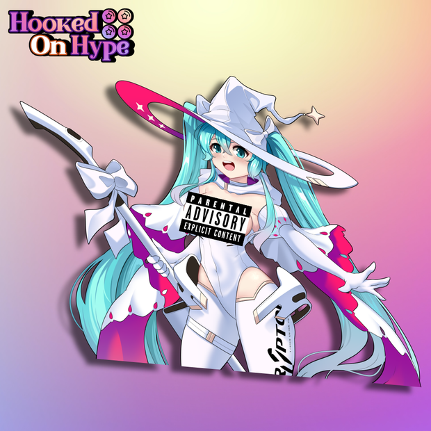 Hatsune Miku Race Queen | Anime Sticker Decal (SFW & NSFW)