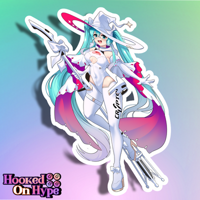 Hatsune Miku Race Queen Full Body Kiss-Cut Vinyl Decal