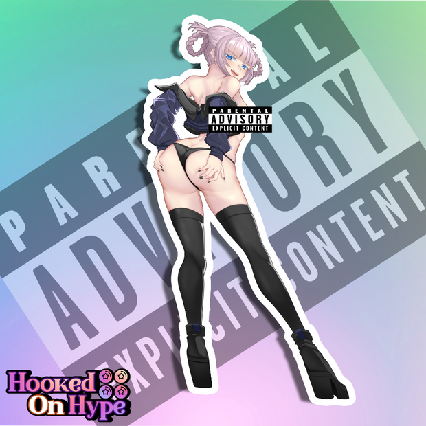 Nazuna Back View NSFW Full Body Kiss-Cut Vinyl Decal