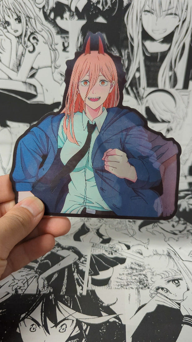 Denji Power | 3D Anime Lenticular Motion Sticker Decal