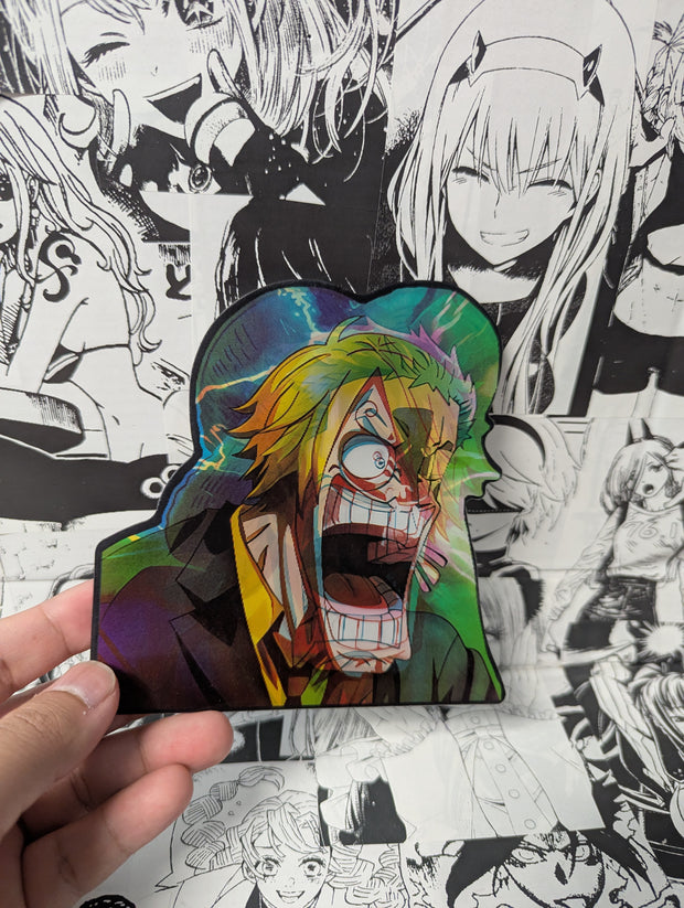 Luffy Sanji Zoro  | 3D Anime Lenticular Motion Sticker Decal