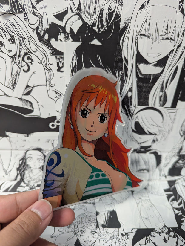 Nami & Nico Robin  | 3D Anime Lenticular Motion Sticker Decal