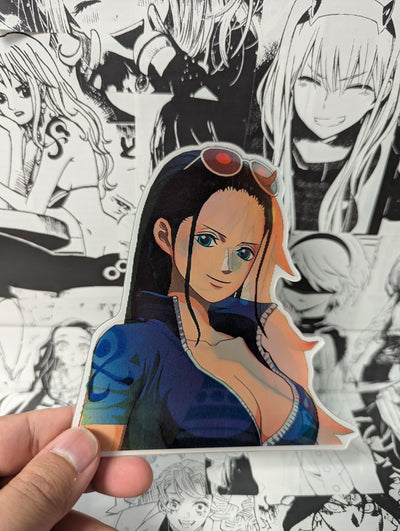 Nami & Nico Robin  | 3D Anime Lenticular Motion Sticker Decal