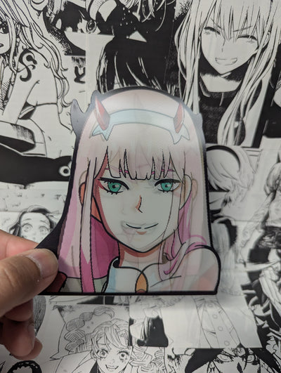 Zero Two | 3D Anime Lenticular Motion Sticker Decal