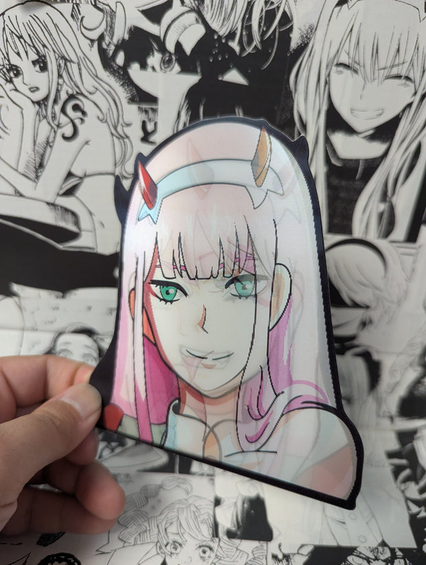 Zero Two | 3D Anime Lenticular Motion Sticker Decal