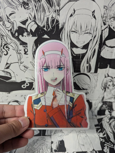 Zero Two V2 | 3D Anime Lenticular Motion Sticker Decal