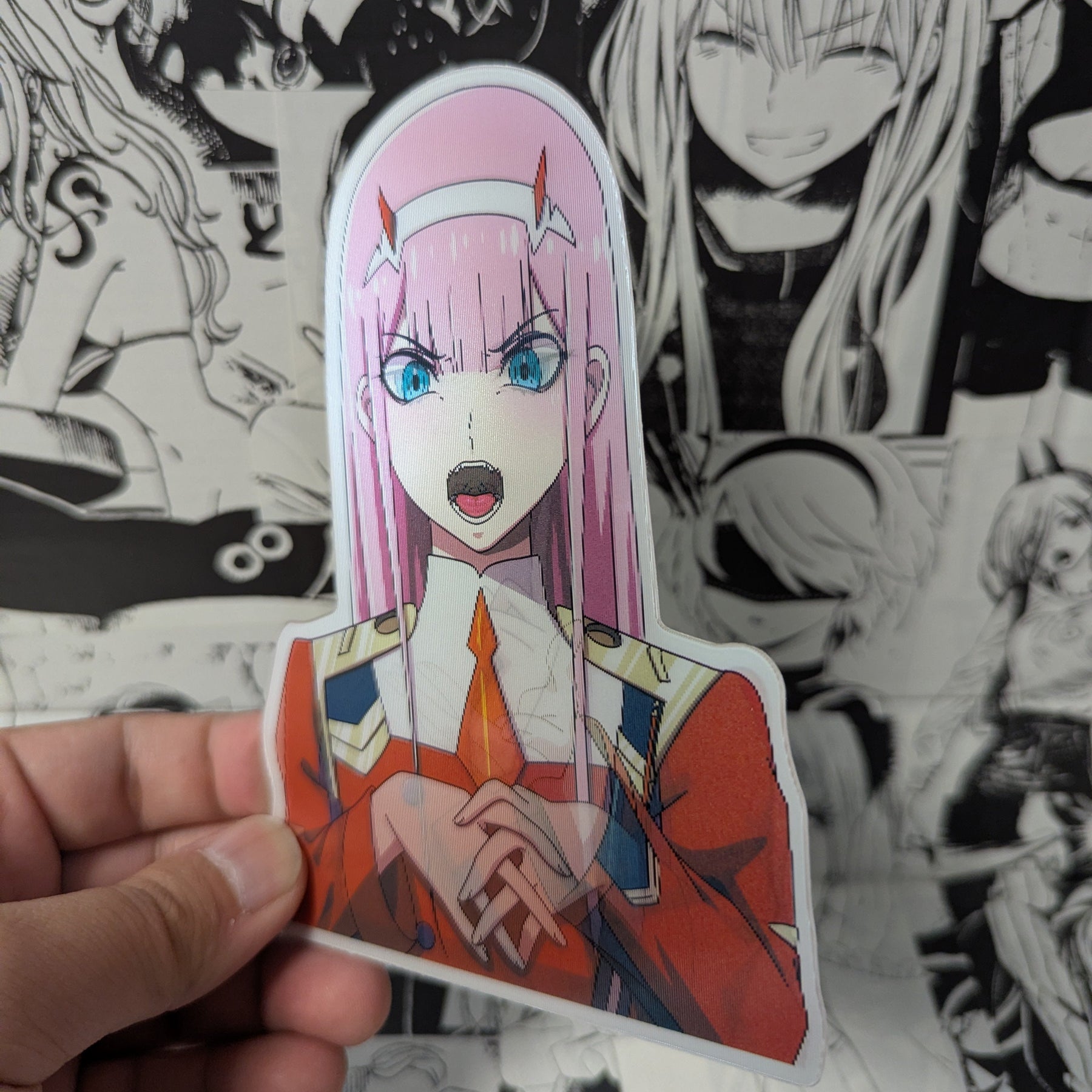 Zero Two V2 | 3D Anime Lenticular Motion Sticker Decal – HookedOnHype