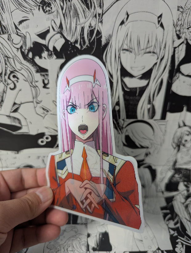 Zero Two V2 | 3D Anime Lenticular Motion Sticker Decal