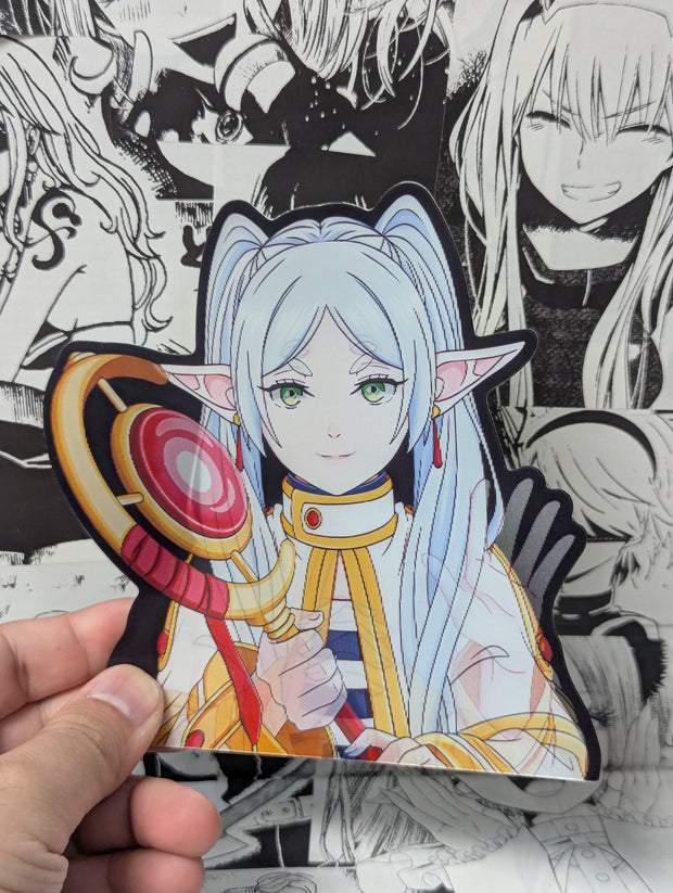 Frieren V2 | 3D Anime Lenticular Motion Sticker Decal