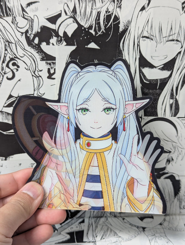 Frieren V2 | 3D Anime Lenticular Motion Sticker Decal