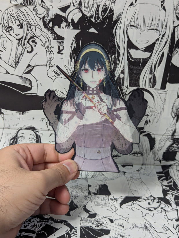 Yor Forger | 3D Anime Lenticular Motion Sticker Decal
