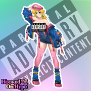 Princess Peach SE NSFW Full Body Kiss-Cut Vinyl Decal