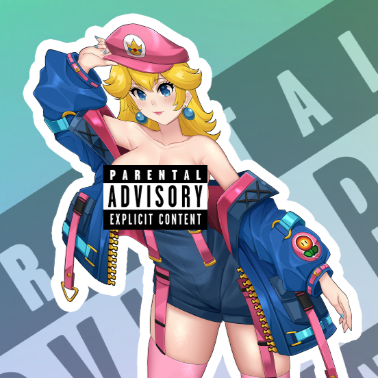 Princess Peach SE NSFW Full Body Kiss-Cut Vinyl Decal