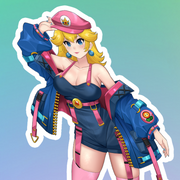 Princess Peach SE Full Body Kiss-Cut Vinyl Decal