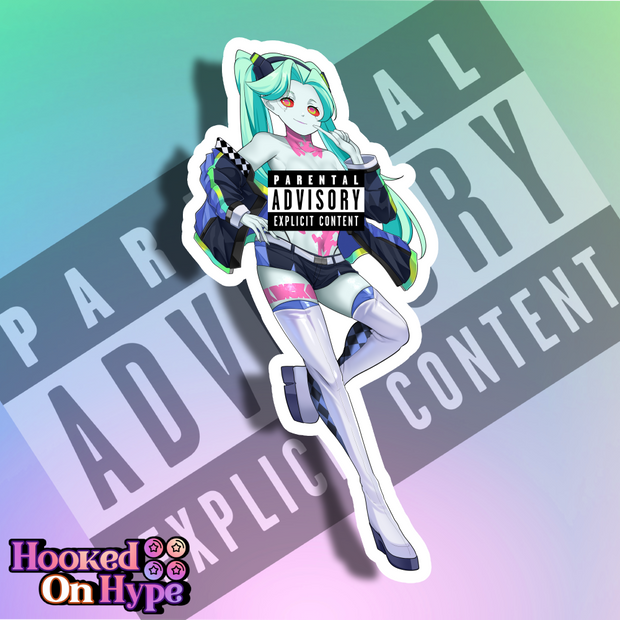 Rebecca Race Queen NSFW Full Body Kiss-Cut Vinyl Decal