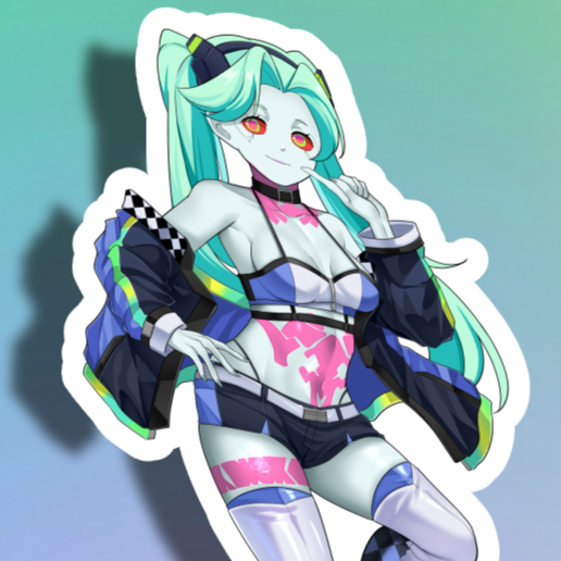 Rebecca Race Queen Full Body Kiss-Cut Vinyl Decal