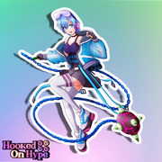 Rem Neon Full Body Kiss-Cut Vinyl Decal