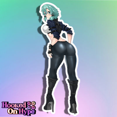 Sinon Back View Full Body Kiss-Cut Vinyl Decal
