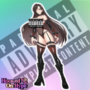 Tifa Lockhart Dark Heart NSFW Full Body Kiss-Cut Vinyl Decal