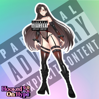 Tifa Lockhart Dark Heart NSFW Full Body Kiss-Cut Vinyl Decal