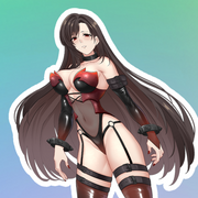 Tifa Lockhart Dark Heart Full Body Kiss-Cut Vinyl Decal