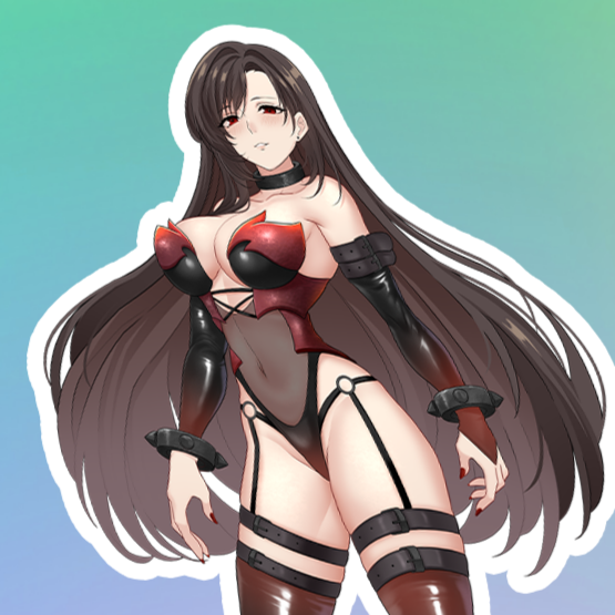 Tifa Lockhart Dark Heart Full Body Kiss-Cut Vinyl Decal