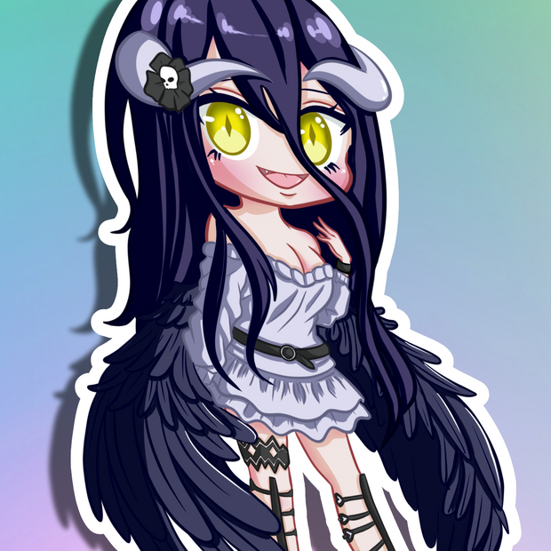Albedo SE Chibi Full Body Kiss-Cut Vinyl Decal