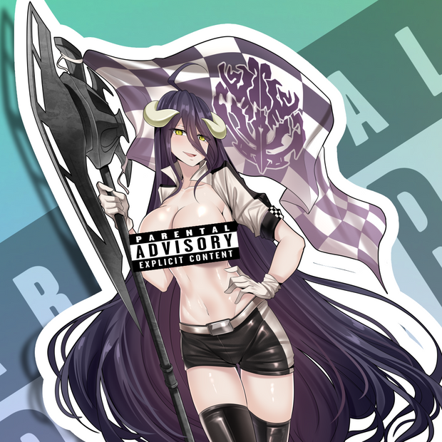 Albedo Race Queen NSFW Full Body Kiss-Cut Vinyl Decal