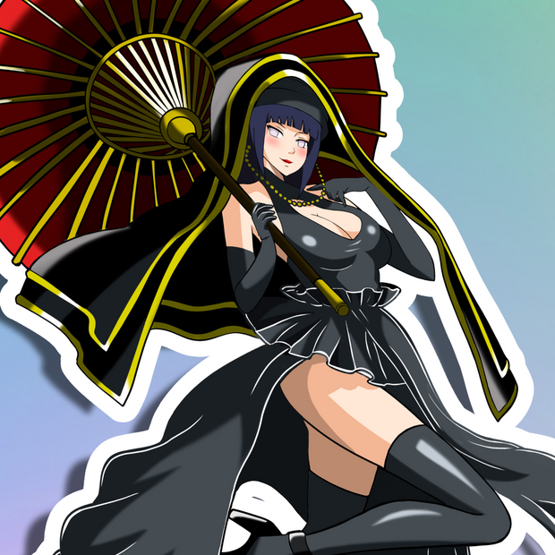 Hinata Black Wedding Full Body Kiss-Cut Vinyl Decal