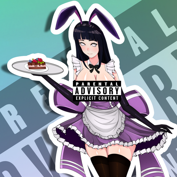 Hinata Maid NSFW Full Body Kiss-Cut Vinyl Decal