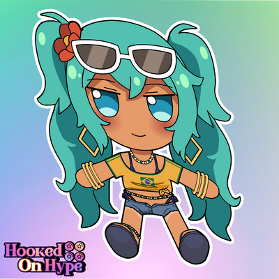 Brazilian Hatsune Miku Fumo Full Body Kiss-Cut Vinyl Decal