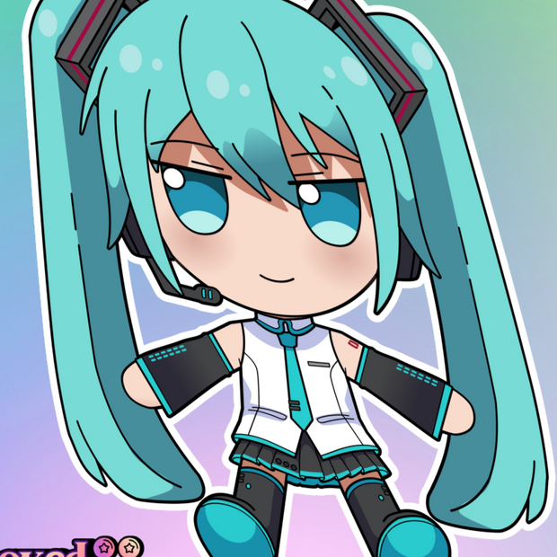 Hatsune Miku Fumo Full Body Kiss-Cut Vinyl Decal
