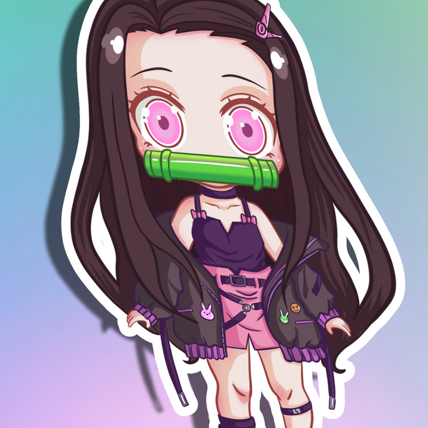 Nezuko SE Chibi Full Body Kiss-Cut Vinyl Decal
