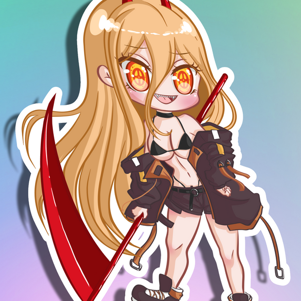Power SE Chibi Full Body Kiss-Cut Vinyl Decal