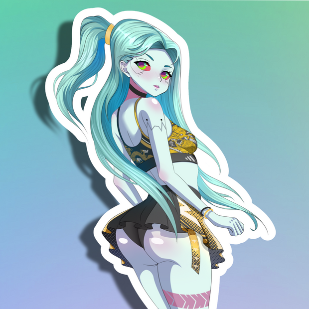 Rebecca Back View Full Body Kiss-Cut Vinyl Decal