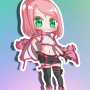 Sakura SE Chibi Full Body Kiss-Cut Vinyl Decal