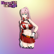 02 Zero Two Race Queen | Anime Sticker Decal (SFW & NSFW)