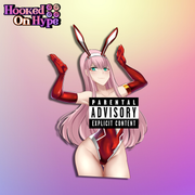 02 Zerotwo Bunny | Anime Sticker Decal (SFW & NSFW)