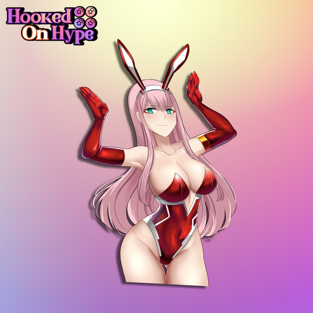 02 Zerotwo Bunny | Anime Sticker Decal (SFW & NSFW)