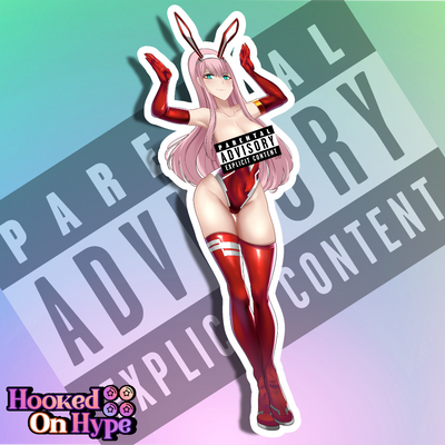 02 ZeroTwo Bunny NSFW Full Body Kiss-Cut Vinyl Decal
