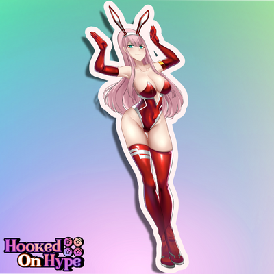 02 ZeroTwo Bunny Full Body Kiss-Cut Vinyl Decal