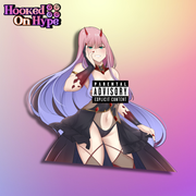 02 Zero Two Dark Heart | Anime Sticker Decal (SFW & NSFW)