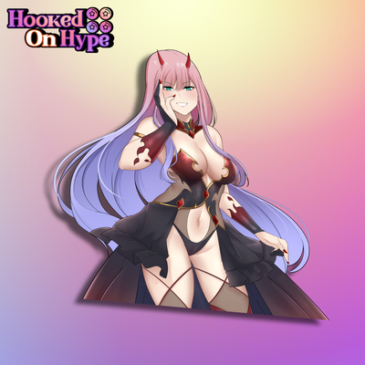 02 Zero Two Dark Heart | Anime Sticker Decal (SFW & NSFW)