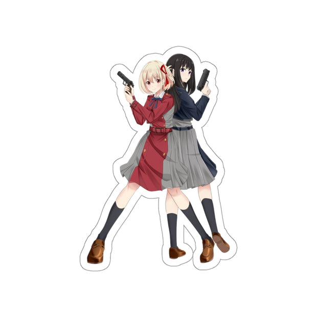 Chisato and Takina Die-Cut Stickers