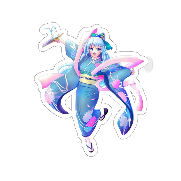 Aqua Kiss-Cut Stickers