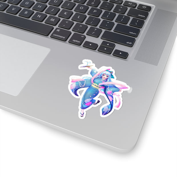 Aqua Kiss-Cut Stickers